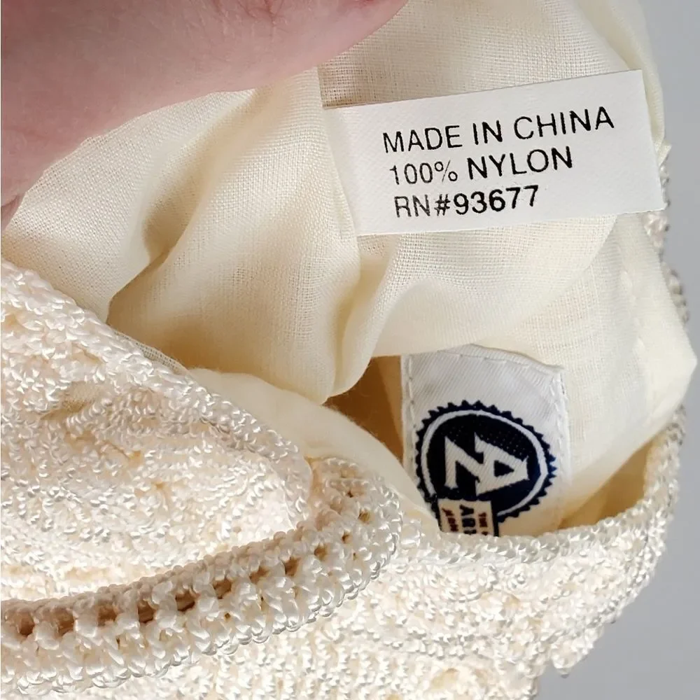 NEW ARIZONA purse Y2K ivory crochet‎ magnetic closure bag - Picture 5 of 6